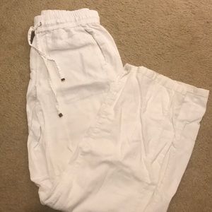 White Lenin pants